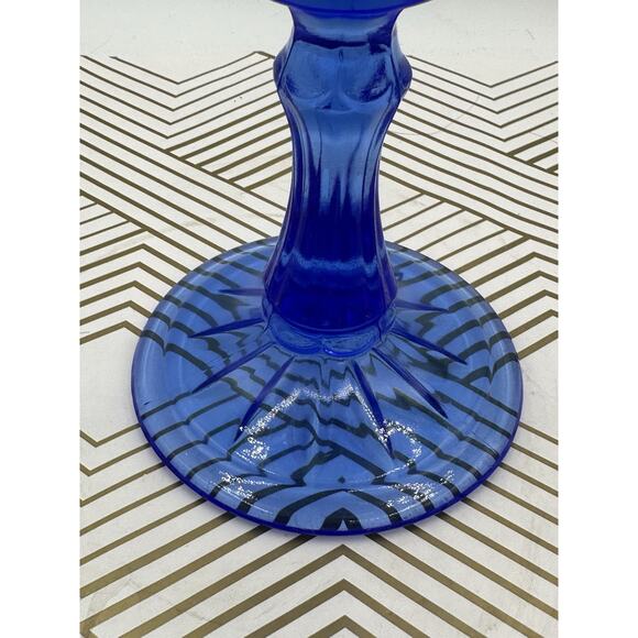 Vintage Avon Fostoria American Pink Glaskelch With Relief From Pressed Glass - Picture 4 of 7